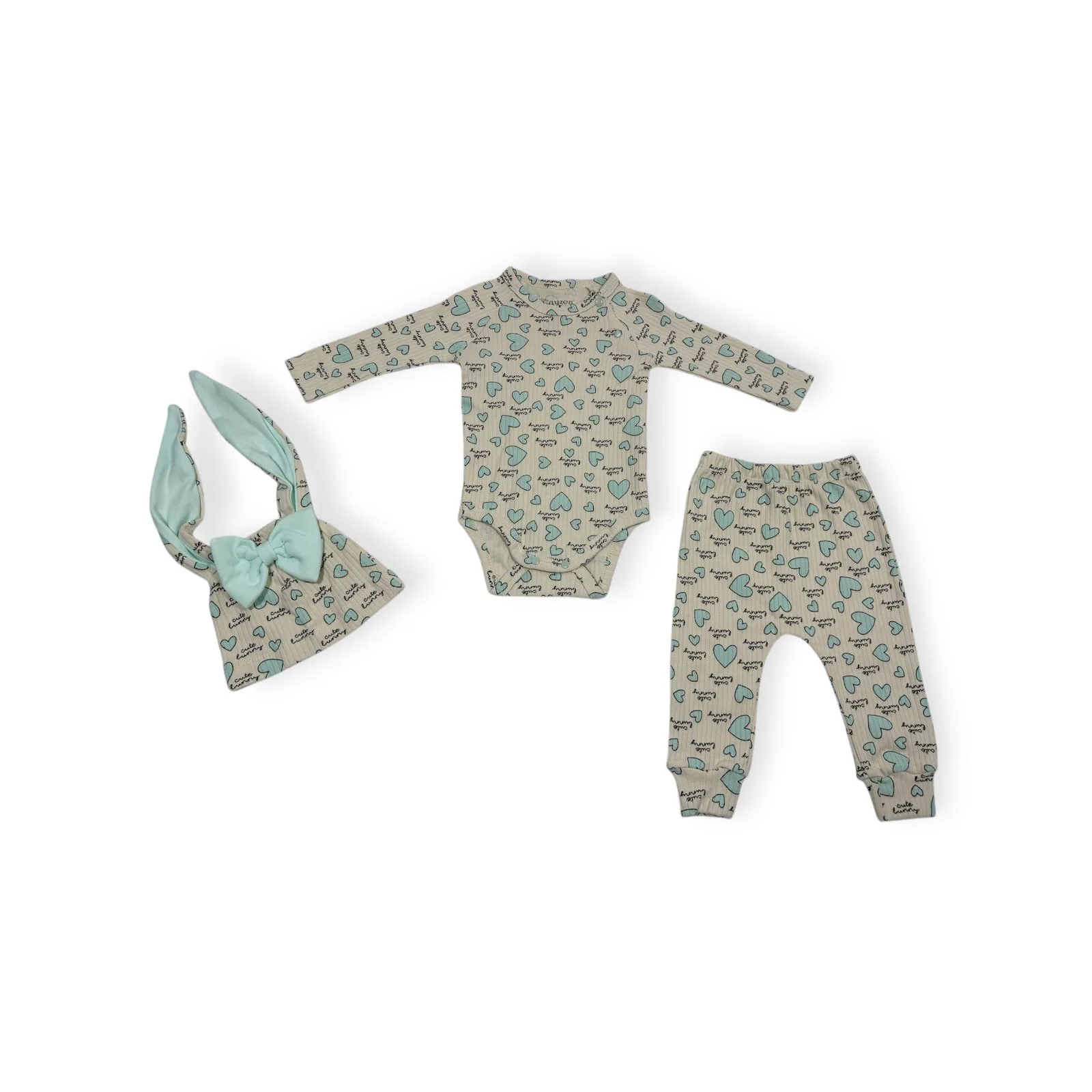 Σετ 3 τεμ Little Bunny (μέντα ) - Image 2