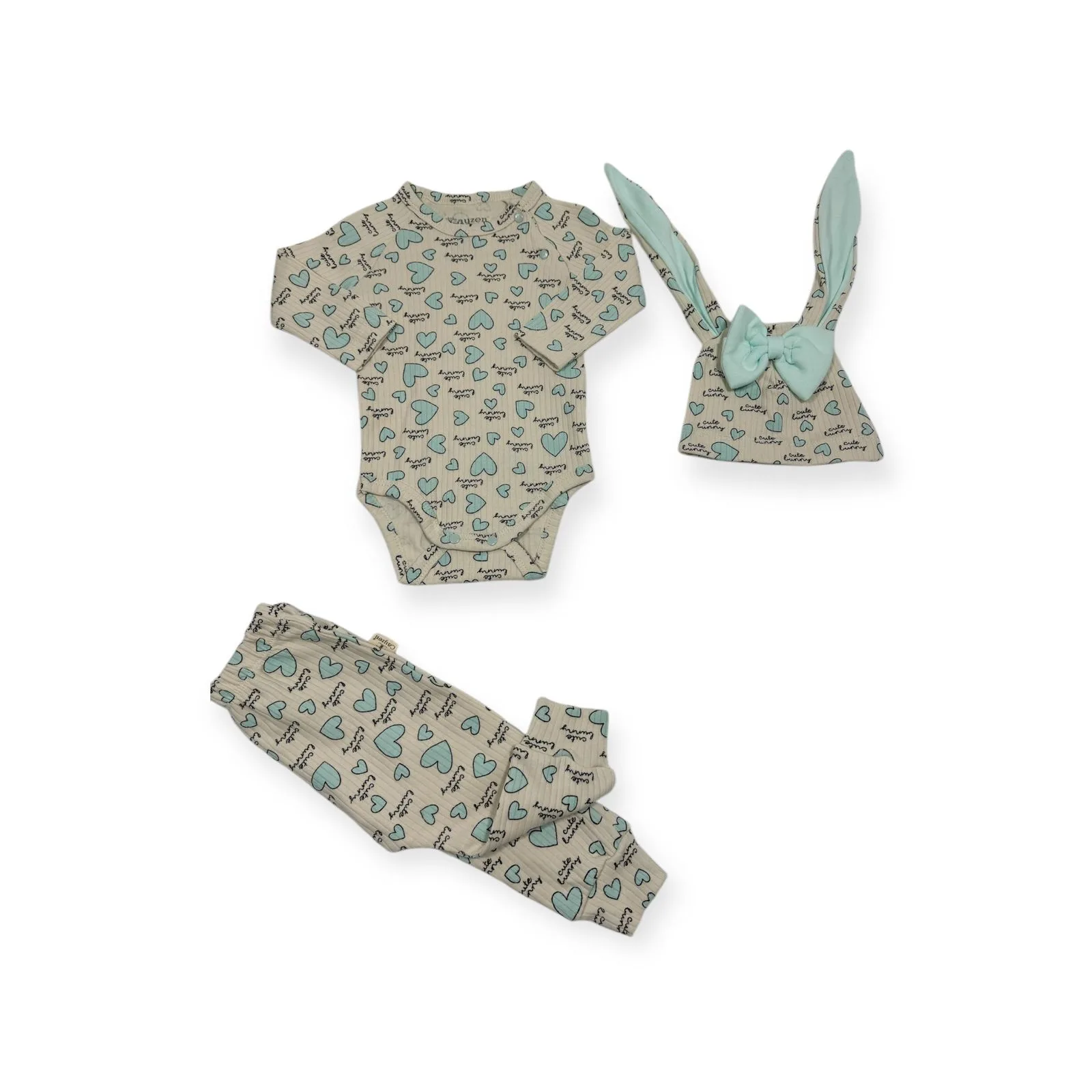 Σετ 3 τεμ Little Bunny (μέντα ) - Image 3