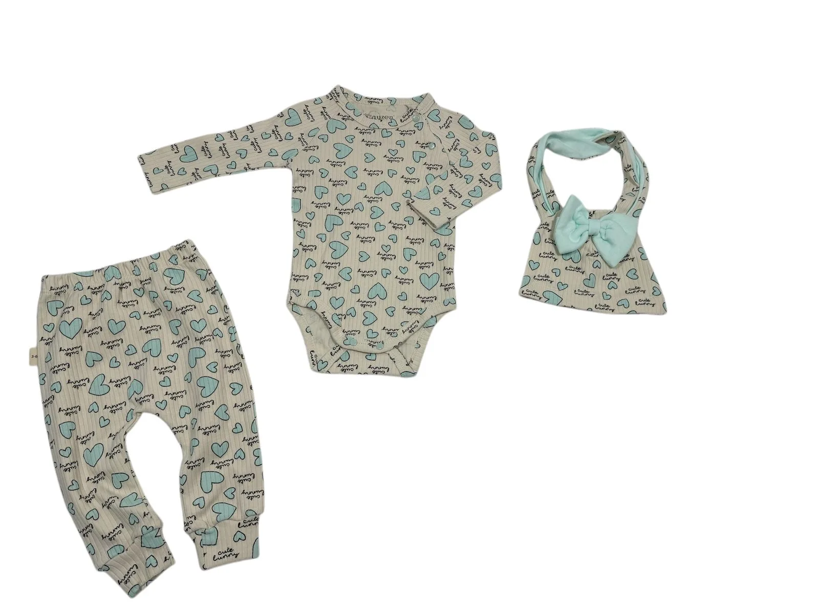 Σετ 3 τεμ Little Bunny (μέντα ) - Image 5