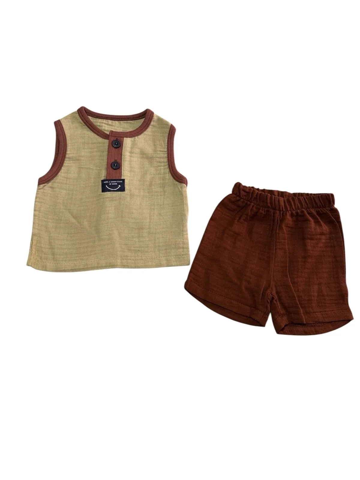 Καλοκαιρινό Σετ Αγοριού - Αμάνικο Τοπ & Σορτς Δροσερό Στυλ για τις Περιπέτειες! - Image 4