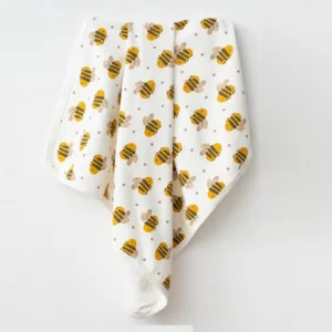 Μουσελίνα Αγκαλιάς με Μελισσούλες - 100% Βαμβάκι, 80x90εκ. - Απαλότητα και Χαρά για το Μωρό σας!