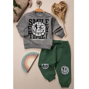 Παιδικό Σετ 2 Τεμαχίων για Αγόρια: Μπλούζα με Στάμπα & Παντελόνι, για 9 Μηνών έως 3 Ετών
